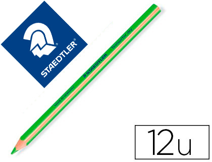 12 lápices de color Staedtler Textsurfer Dry triangular verde fluorescente
